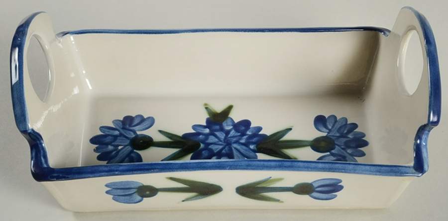 Bachelor Button Bread Basket Tray by Louisville-1