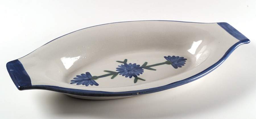 Bachelor Button 18" Boat Platter by Louisville-1