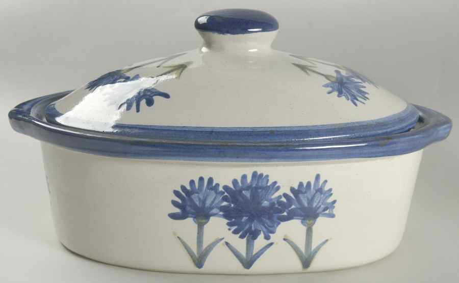Bachelor Button 3 Quart Oval Covered Casserole by Louisville-1