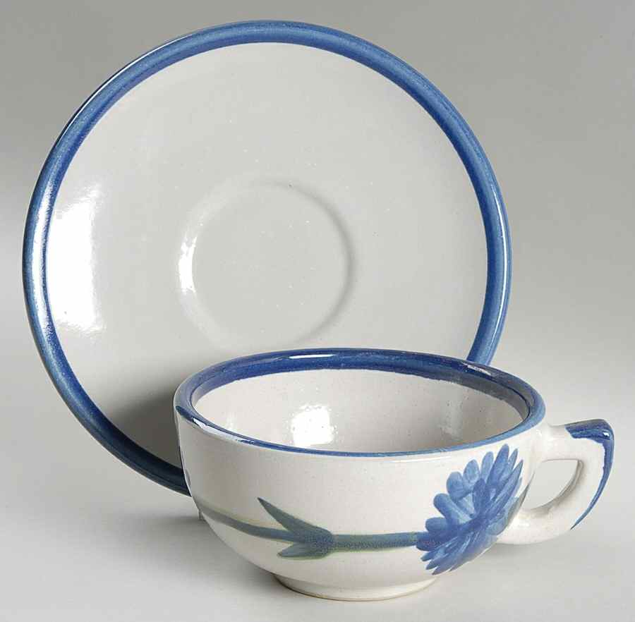Bachelor Button Joke Cup & Saucer Set by Louisville-1