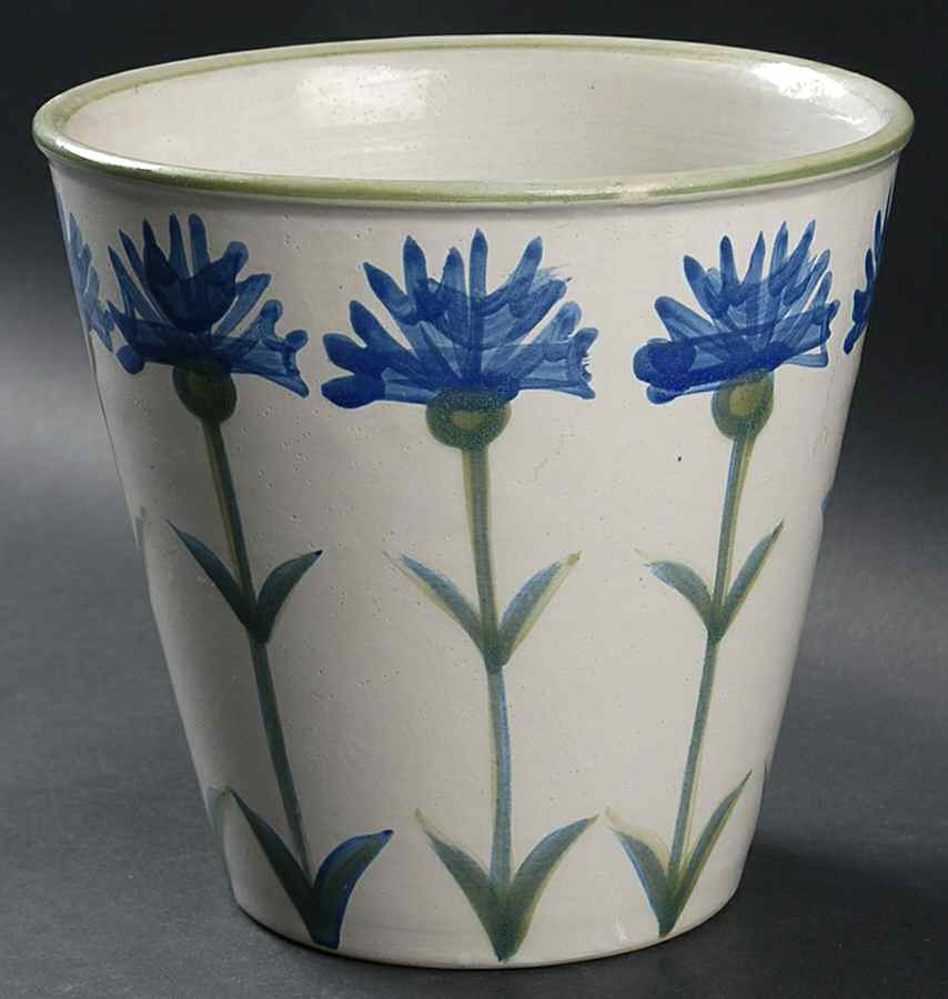 Bachelor Button 7" Flower Pot No Underplate by Louisville-1