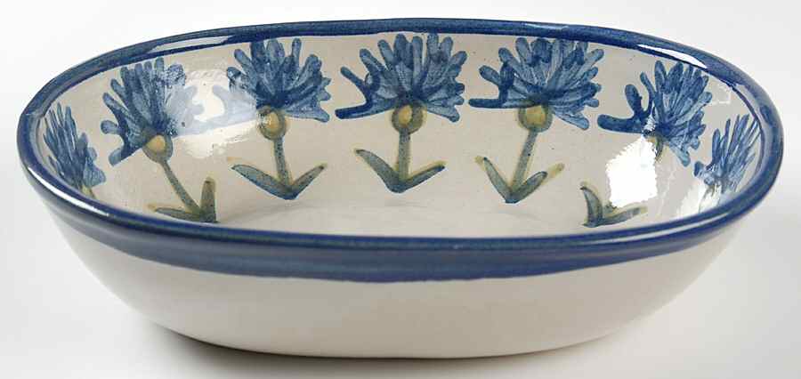 Bachelor Button 9" Oval Vegetable Bowl by Louisville-1