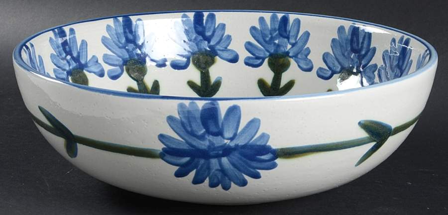 Bachelor Button 11" Large Salad Serving Bowl by Louisville-1