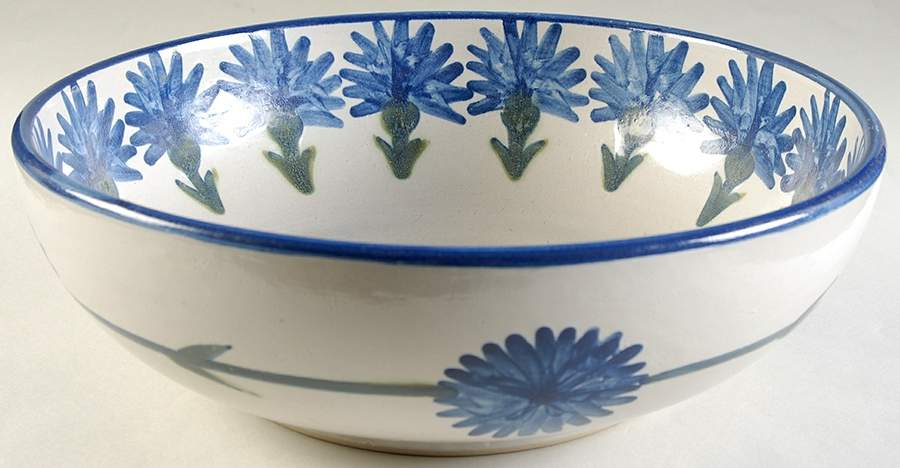 Bachelor Button 12" Large Salad Serving Bowl by Louisville-1