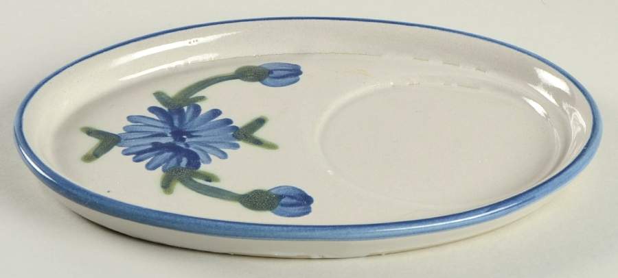Bachelor Button Oval Snack Tray by Louisville-1