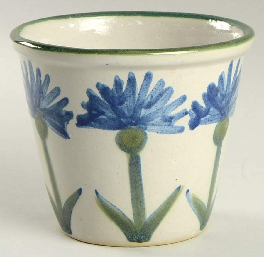 Bachelor Button 3" Flower Pot by Louisville-1