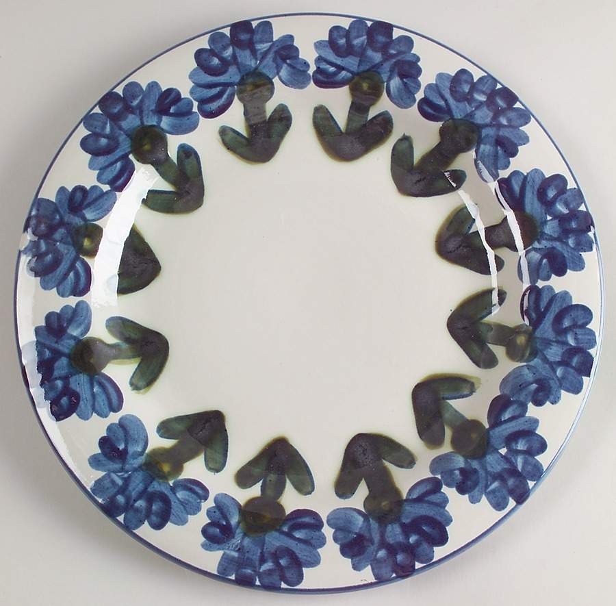 Bachelor Button Dinner Plate by Louisville-1