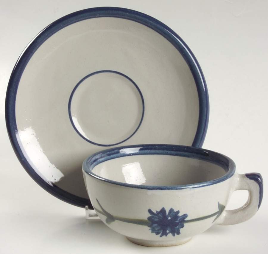 Bachelor Button Joke Cup & Saucer Set by Louisville-1