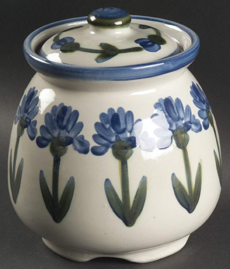 Bachelor Button Extra Large Canister & Lid by Louisville-1