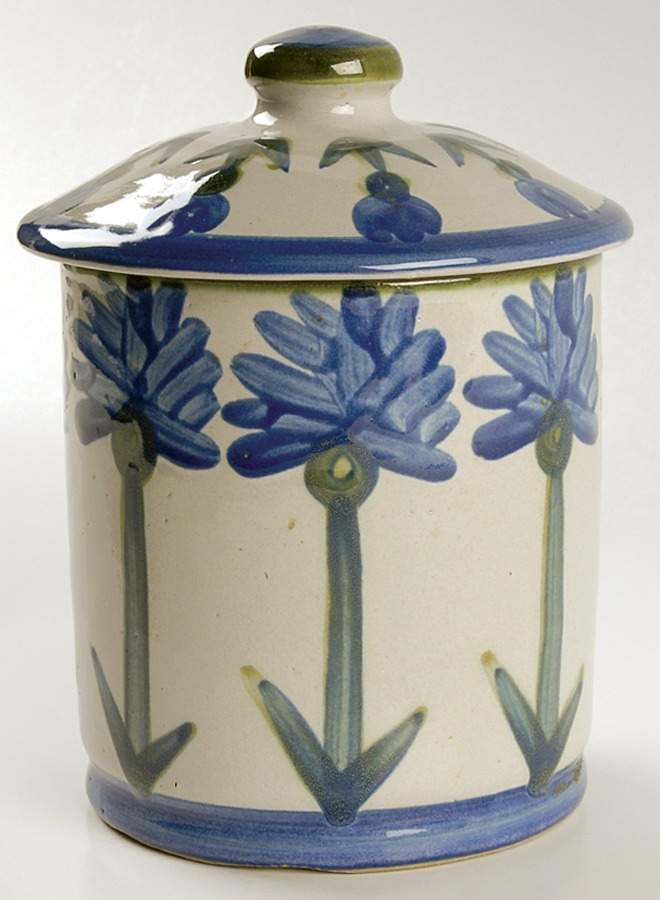 Bachelor Button Small Canister & Lid by Louisville-1