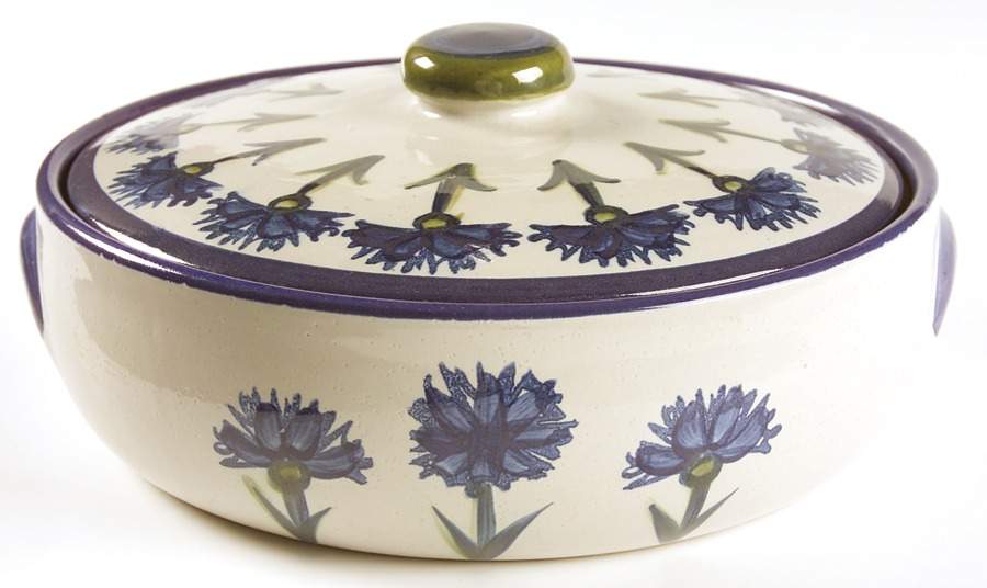 Bachelor Button 4 Quart Round Covered Casserole by Louisville-1