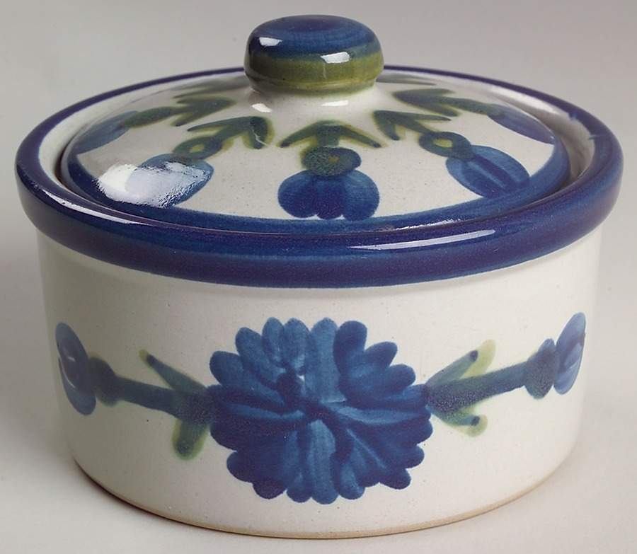 Bachelor Button Butter Tub & Lid by Louisville-1
