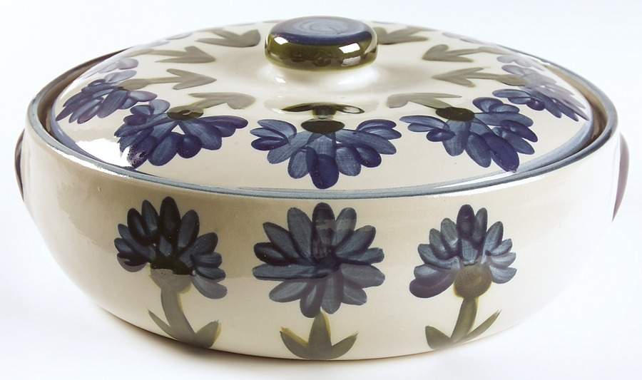Bachelor Button 3 Quart Round Covered Casserole by Louisville-1