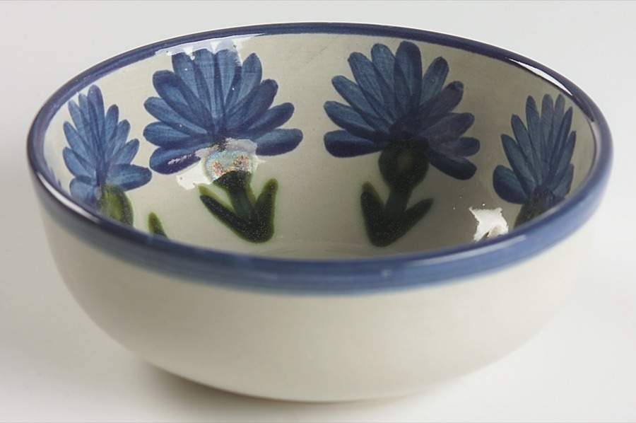 Bachelor Button Fruit/Dessert (Sauce) Bowl by Louisville-1