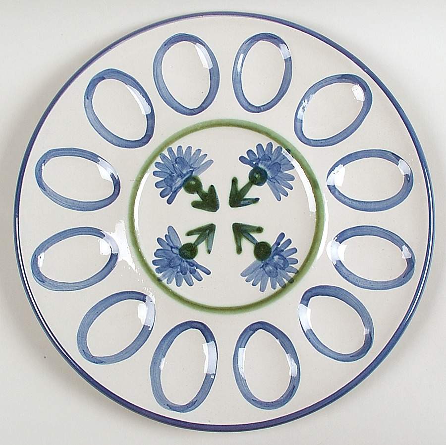 Bachelor Button Deviled Egg Plate by Louisville-1