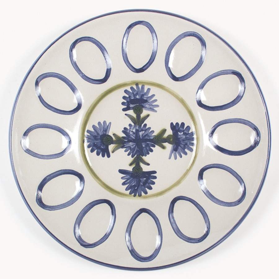 Bachelor Button Deviled Egg Plate by Louisville-1
