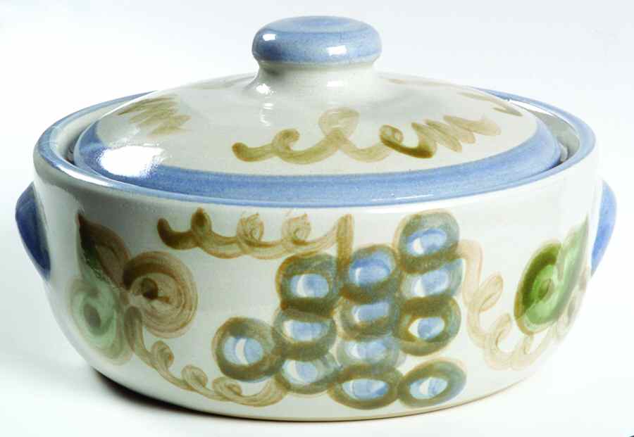 Blue Grape 1 Qt Round Casserole No Lid by Louisville-1