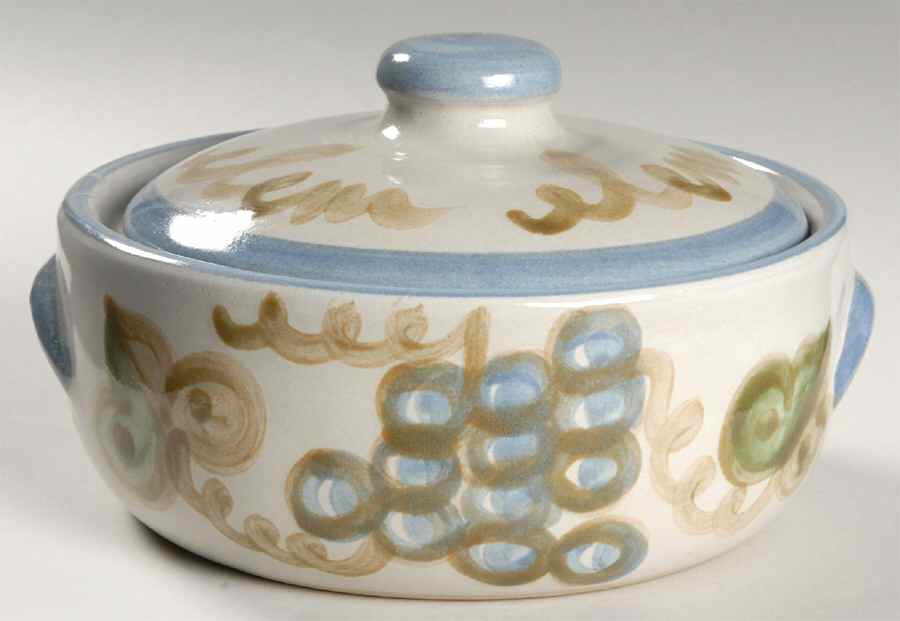 Blue Grape 1 Qt Round Covered Casserole by Louisville-1