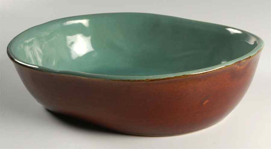 Country Fare (Unglazed Bottom) 11" Oval Divided Vegetable Bowl by Louisville-1