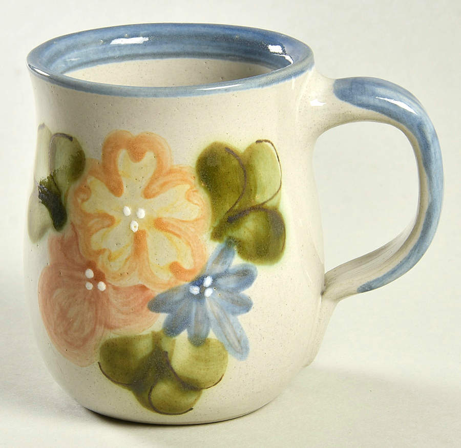 Country Flower Blue Mug by Louisville-1