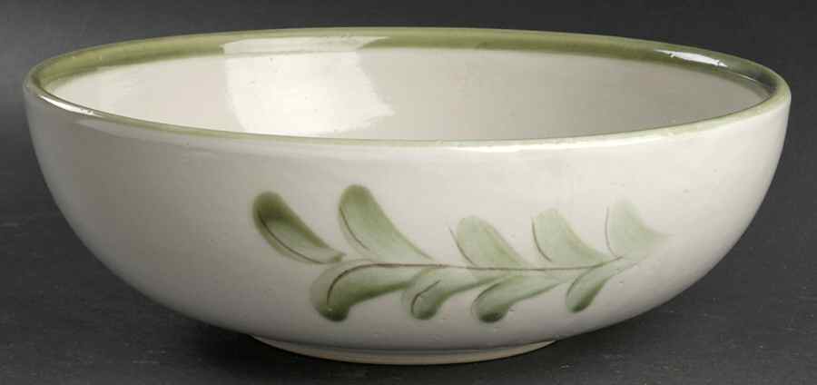 Country Flower Green 10" Large Salad Serving Bowl by Louisville-1
