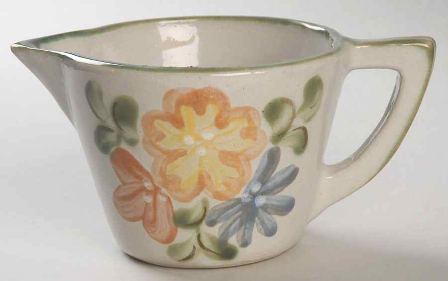 Country Flower Green Creamer by Louisville-1