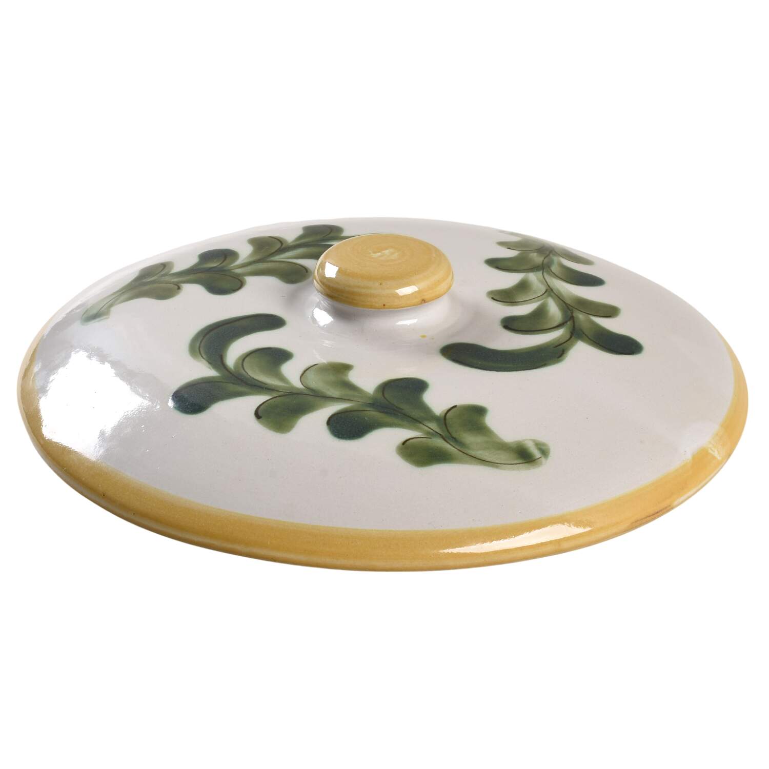 Country Flower Yellow Lid for 4 Quart Round Casserole by Louisville-1