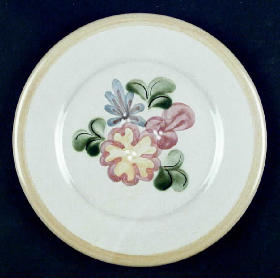 Country Flower Yellow Salad Plate by Louisville-1