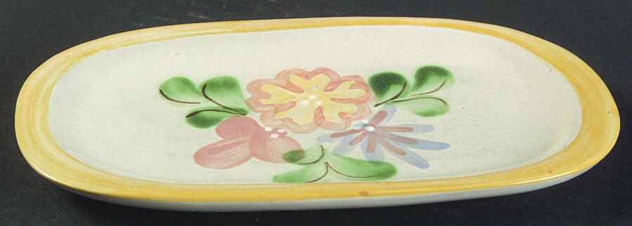 Country Flower Yellow 1/4 Lb Butter No Lid by Louisville-1