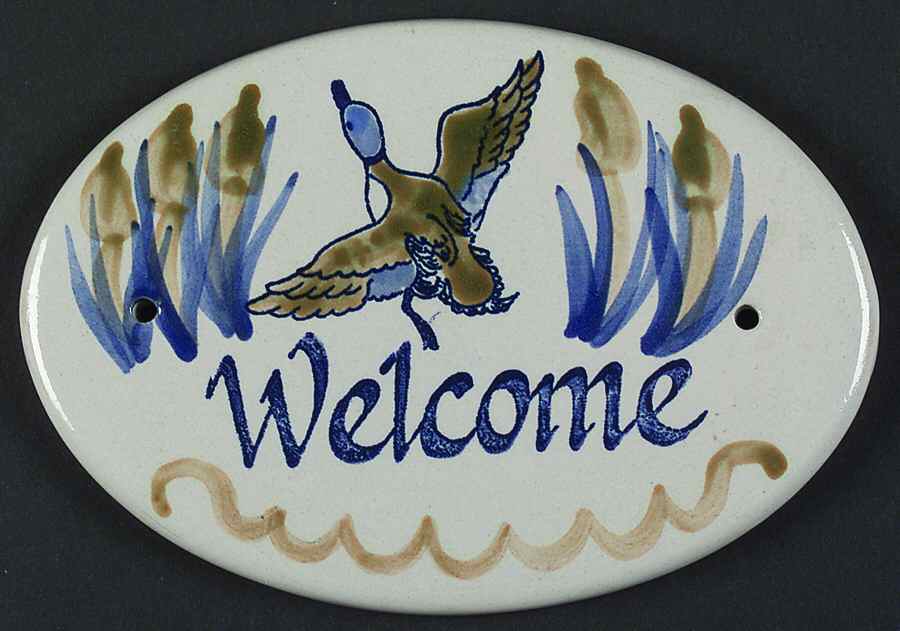 Flying Duck "Welcome" Wall Plaque by Louisville-1