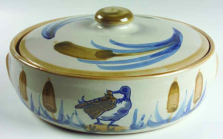 Flying Duck 2 Quart Oval Covered Casserole by Louisville-1