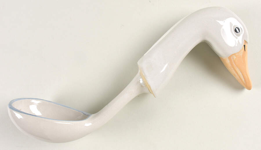 Gaggle of Geese Ladle for Open Figural Tureen by Louisville-1