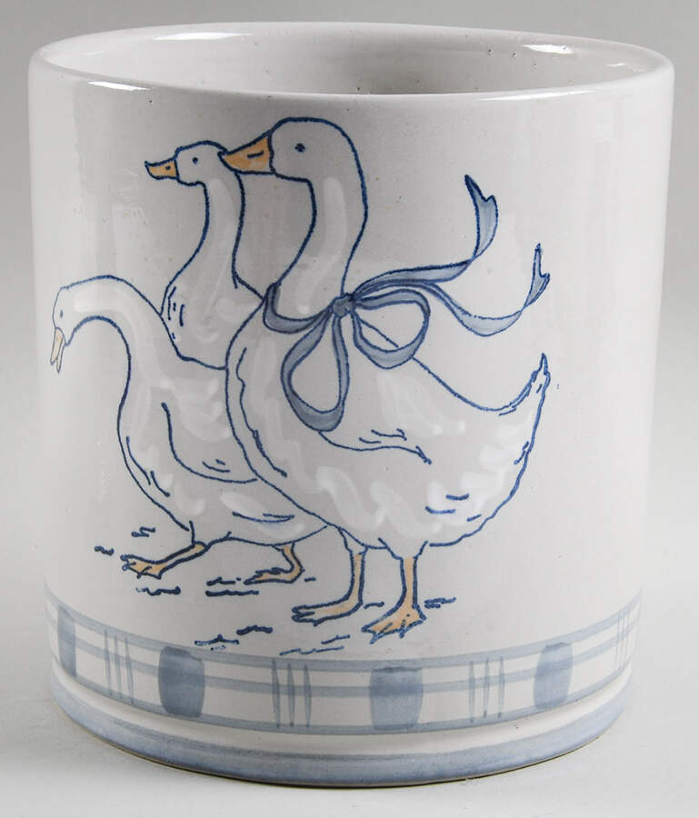 Gaggle of Geese Extra Large Canister No Lid by Louisville-1