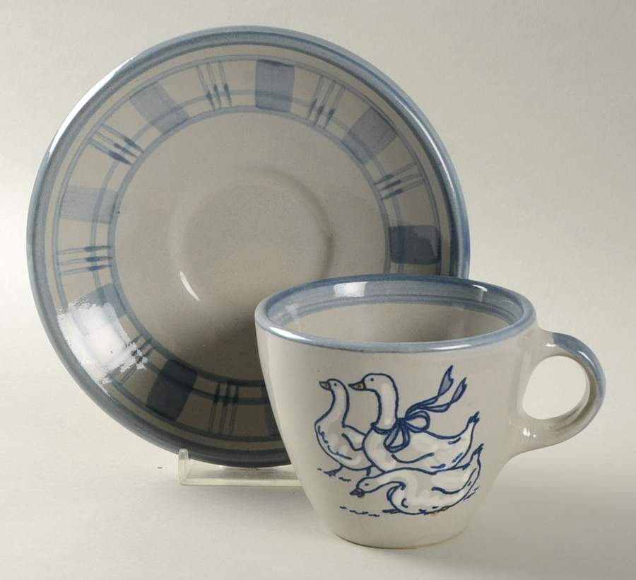Gaggle of Geese Flat Cup & Saucer Set by Louisville-1