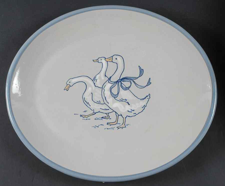 Gaggle of Geese 15" Oval Serving Platter by Louisville-1