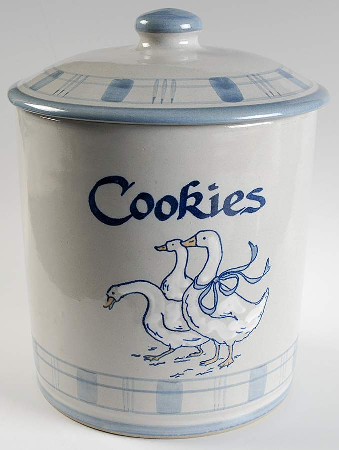 Gaggle of Geese Cookie Jar & Lid by Louisville-1