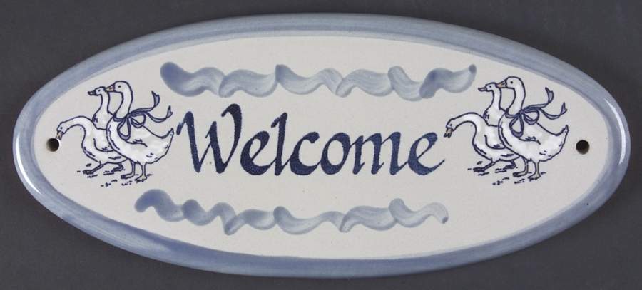 Gaggle of Geese "Welcome" Wall Plaque by Louisville-1