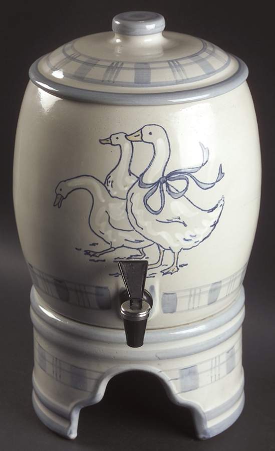 Gaggle of Geese (3 Pc) Samovar w/Stand Set by Louisville-1