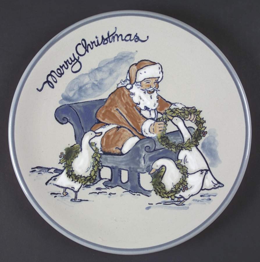 Gaggle of Geese Christmas Dinner Plate by Louisville-1