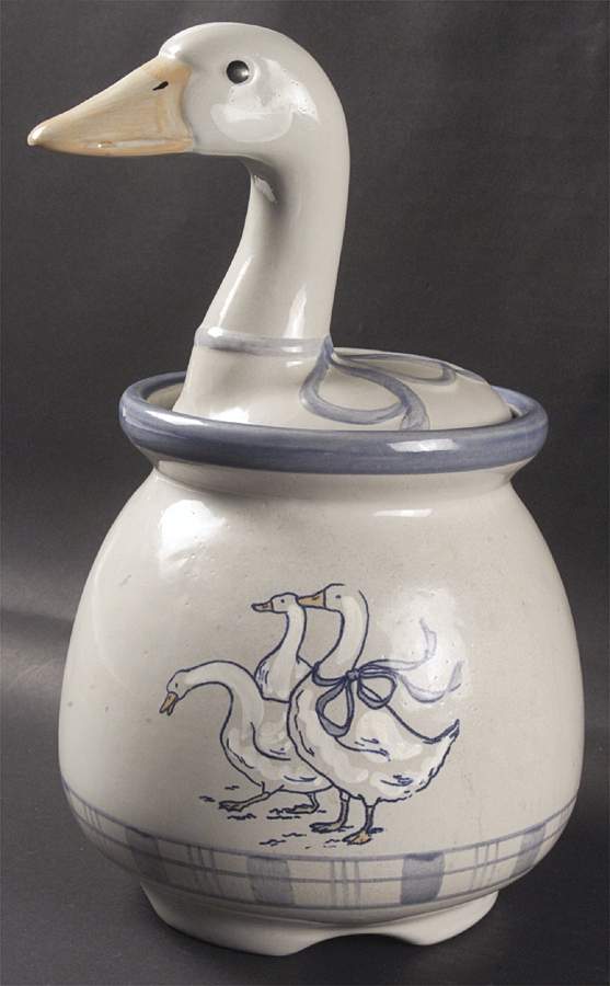 Gaggle of Geese Small Figural Canister & Lid by Louisville-1