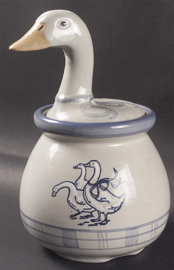 Gaggle of Geese Large Figural Canister & Lid by Louisville-1