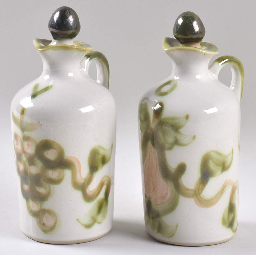 Pear Vinegar and Oil Set W/Stoppers by Louisville-1