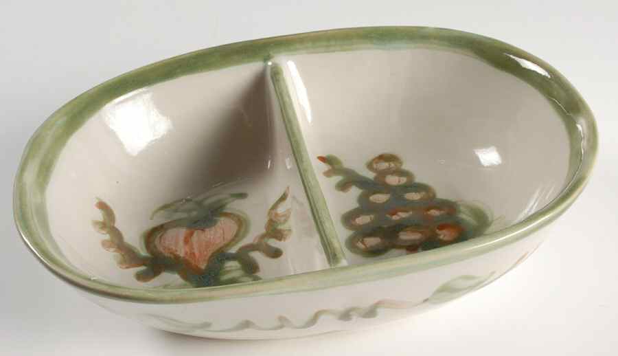 Pear 9" Oval Divided Vegetable Bowl by Louisville-1