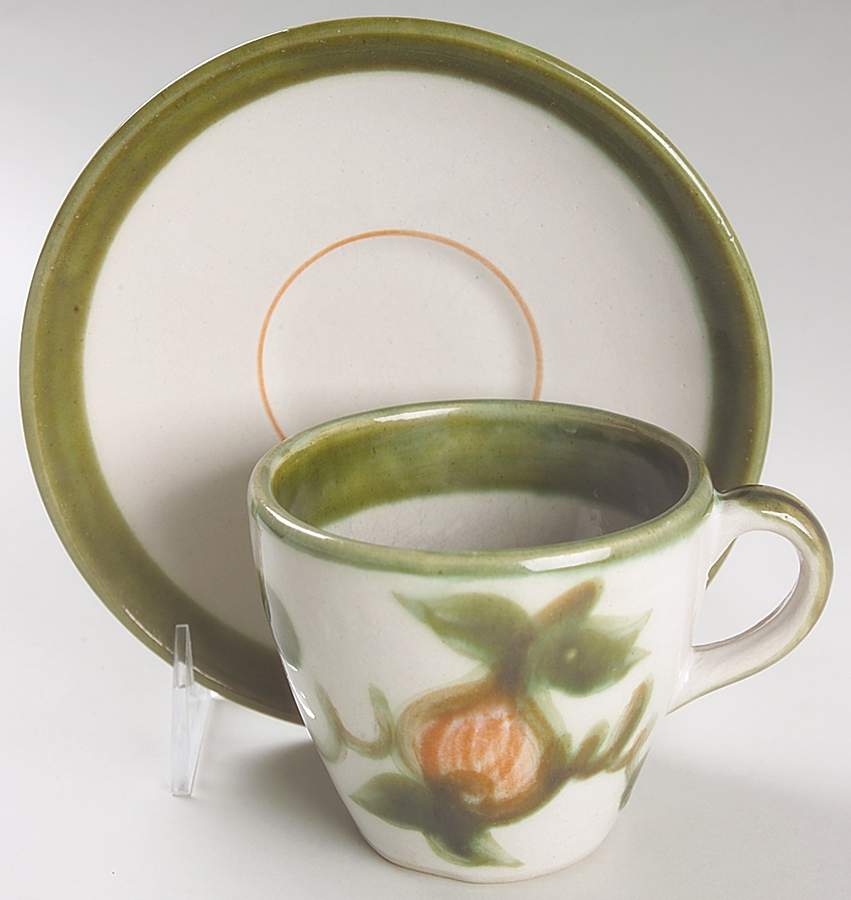 Pear Flat Cup & Saucer Set by Louisville-1