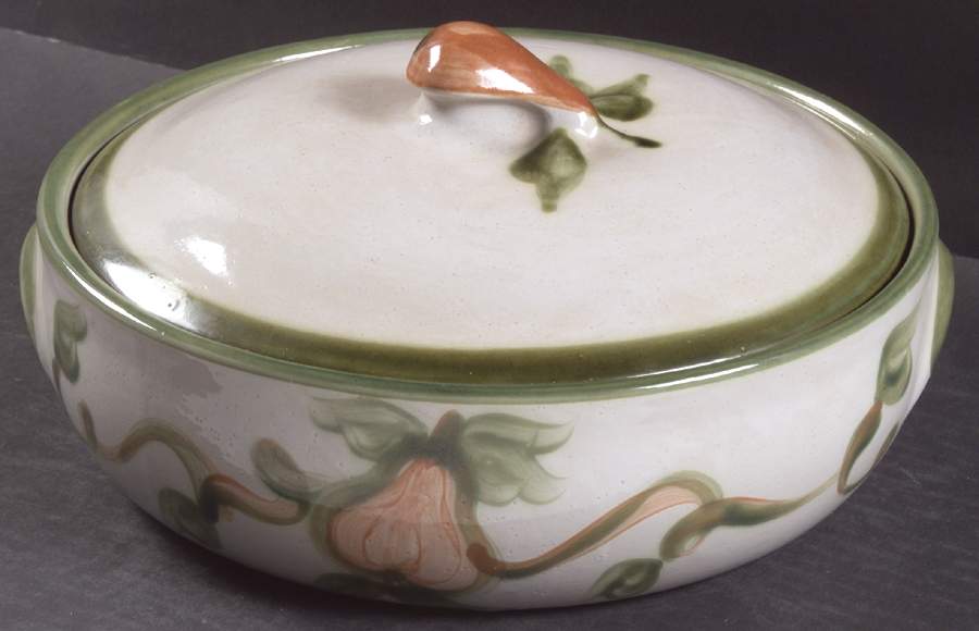Pear 3 Quart Round Covered Casserole by Louisville-1