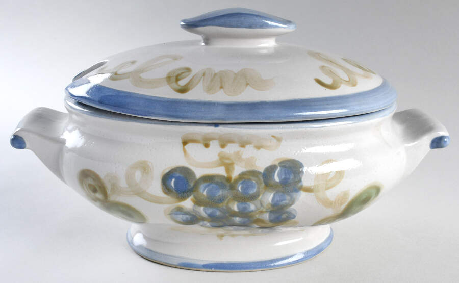 Vintage (Blue Band) Oval Tureen & Lid by Louisville-1