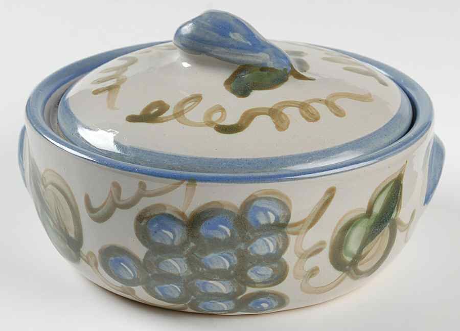 Vintage (Blue Band) 1 Qt Round Covered Casserole by Louisville-1