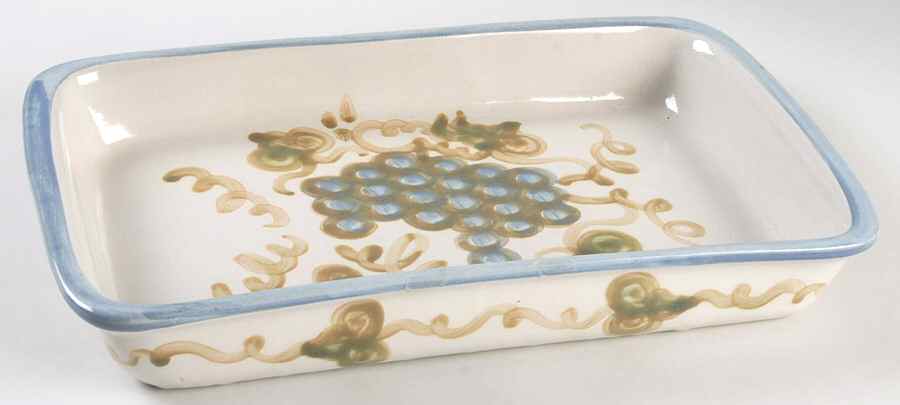 Vintage (Blue Band) 14" Rectangular Baker by Louisville-1