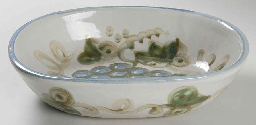 Vintage (Blue Band) 10" Oval Vegetable Bowl by Louisville-1