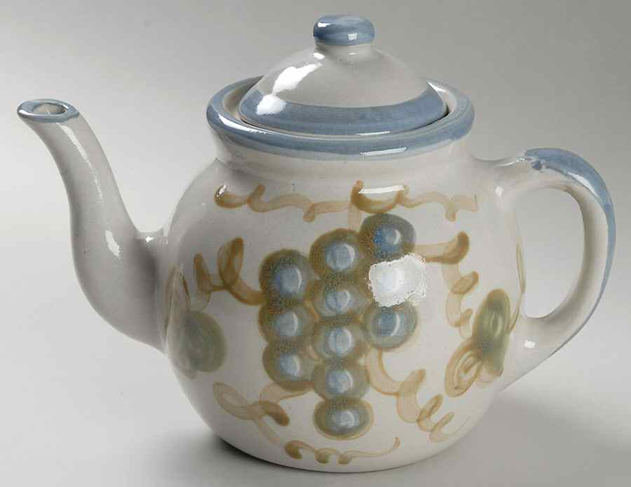 Vintage (Blue Band) Teapot & Lid by Louisville-1